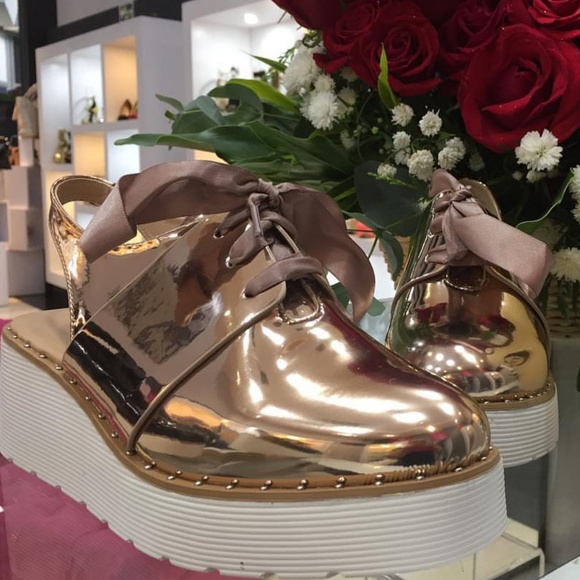 9 Rose Gold Odette Slingback Platform - Picture 3 of 6